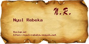 Nyul Rebeka névjegykártya